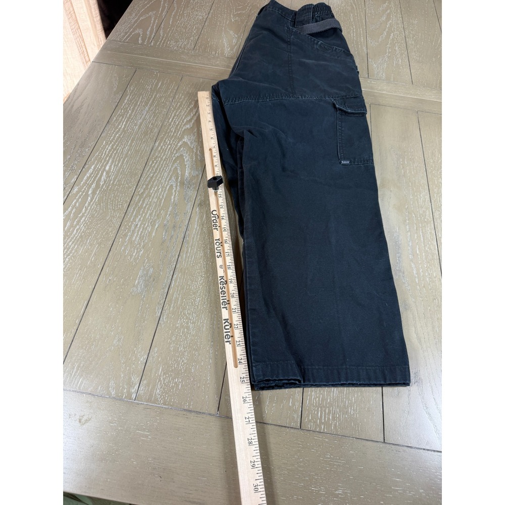 5.11 Tactical Cargo Pants Mens 38x30 Black Utility Work Duty Pants Canvas - Picture 6 of 16
